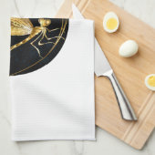 Goldene Libelle Geschirrtuch (Viertel Falte)