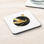 Goldene Libelle Getränkeuntersetzer (Linke Seite)