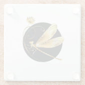 Goldene Libelle Glasuntersetzer (Rückseite)