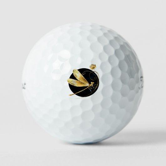 Goldene Libelle Golfball (Vorderseite)