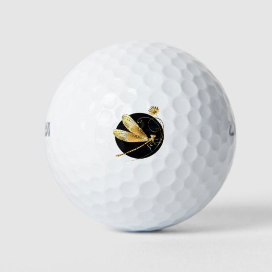Goldene Libelle Golfball (Vorderseite)