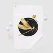 Goldene Libelle Golfhandtuch (Insitu)