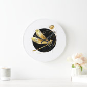 Goldene Libelle Große Wanduhr (Zuhause)
