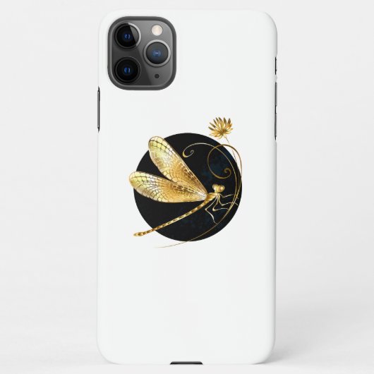 Goldene Libelle iPhone Hülle (Rückseite)