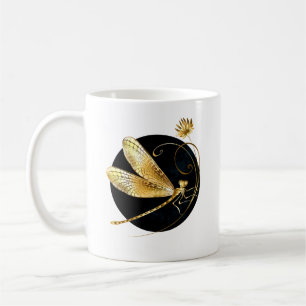 Goldene Libelle Kaffeetasse