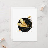 Goldene Libelle Karte (Vorderseite/Rückseite Beispiel)
