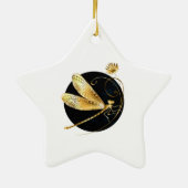 Goldene Libelle Keramik Ornament (Hinten)