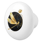 Goldene Libelle Keramikknauf (Rechts)