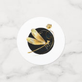 Goldene Libelle Konfetti (Klein Vorderseite)