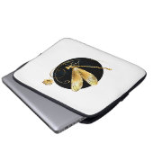 Goldene Libelle Laptopschutzhülle (Vorne Knopf)