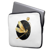 Goldene Libelle Laptopschutzhülle (Vorderseite Links)