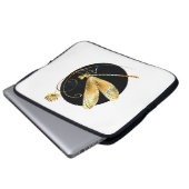 Goldene Libelle Laptopschutzhülle (Vorne Knopf)