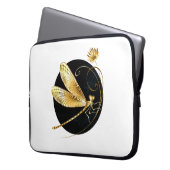 Goldene Libelle Laptopschutzhülle (Vorderseite Links)