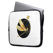 Goldene Libelle Laptopschutzhülle (Vorderseite Links)
