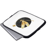 Goldene Libelle Laptopschutzhülle (Vorne Knopf)