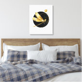 Goldene Libelle Leinwanddruck (Insitu (Schlafzimmer))