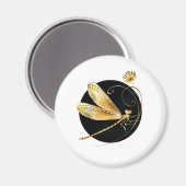 Goldene Libelle Magnet (Vorderseite/Rückseite)
