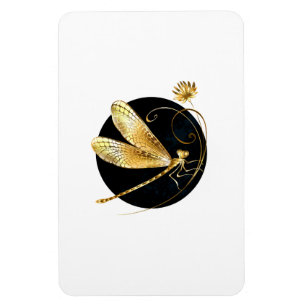 Goldene Libelle Magnet