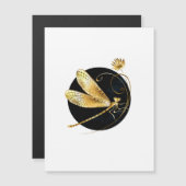 Goldene Libelle Magneteinladung (Vorne/Hinten)