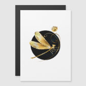 Goldene Libelle Magneteinladung (Vorne/Hinten)