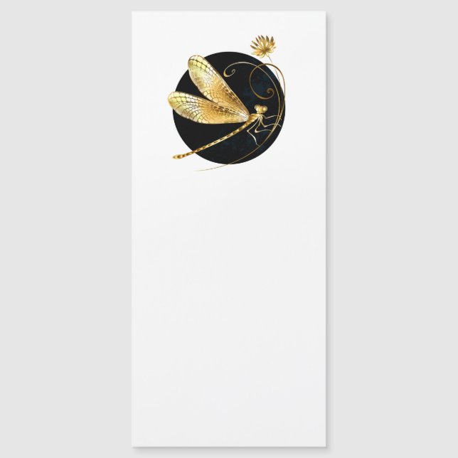 Goldene Libelle Magnetkarte (Vorderseite)