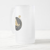 Goldene Libelle Mattglas Bierglas (Vorderseite Links)