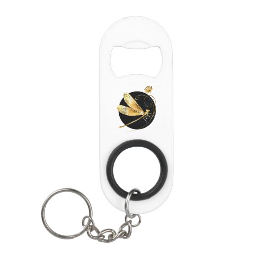Goldene Libelle Mini Flaschenöffner (Vorderseite)