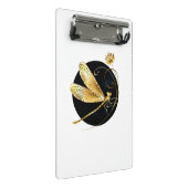Goldene Libelle Mini Klemmbrett (Schrägansicht)