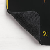Goldene Libelle mit individuellem Text Mousepad (Ecke)