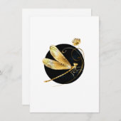 Goldene Libelle Mitteilungskarte (Vorne/Hinten)