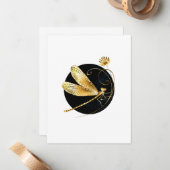 Goldene Libelle Mitteilungskarte (Vorderseite/Rückseite Beispiel)