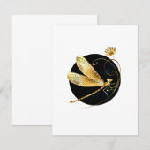 Goldene Libelle Mitteilungskarte (Vorne/Hinten)