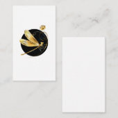 Goldene Libelle Mitteilungskarte (Vorne/Hinten)