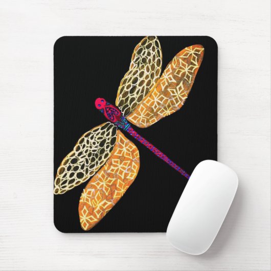 Goldene Libelle Mousepad (Mit Mouse)