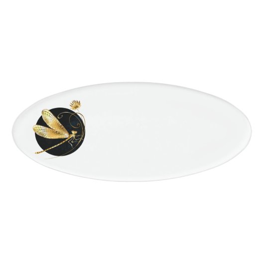 Goldene Libelle Namenschild (Vorderseite)