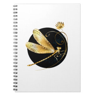 Goldene Libelle Notizblock