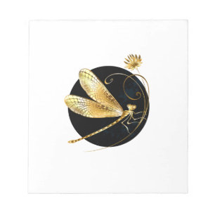 Goldene Libelle Notizblock