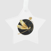 Goldene Libelle Ornament (Rückseite)