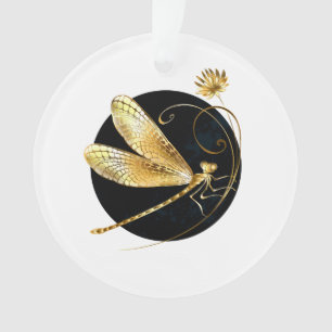 Goldene Libelle Ornament
