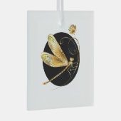 Goldene Libelle Ornament Aus Glas (Vorderseite Rechts)