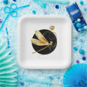 Goldene Libelle Pappteller (Party)