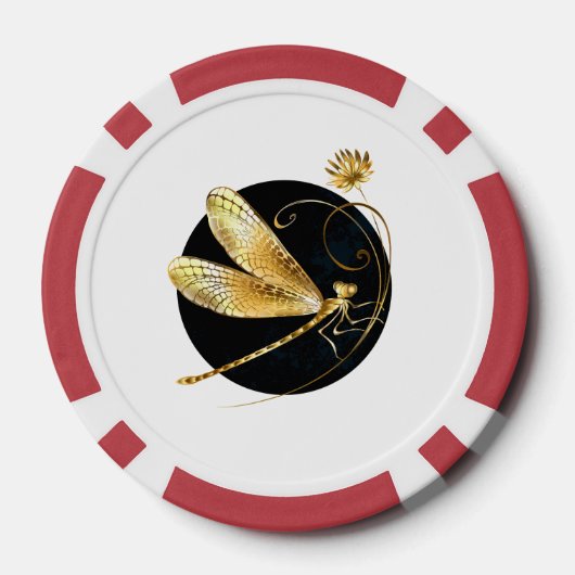 Goldene Libelle Pokerchips (Rückseite)