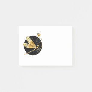 Goldene Libelle Post-it Klebezettel