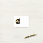 Goldene Libelle Post-it Klebezettel (Auf Schreibtisch)