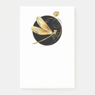 Goldene Libelle Post-it Klebezettel