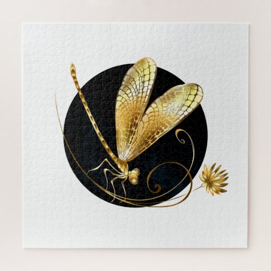Goldene Libelle Puzzle (Horizontal)
