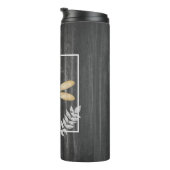 Goldene Libelle Rustikale Personalisierte Thermalt Thermosbecher (Nach rechts gedreht)