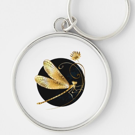 Goldene Libelle Schlüsselanhänger (Vorne)
