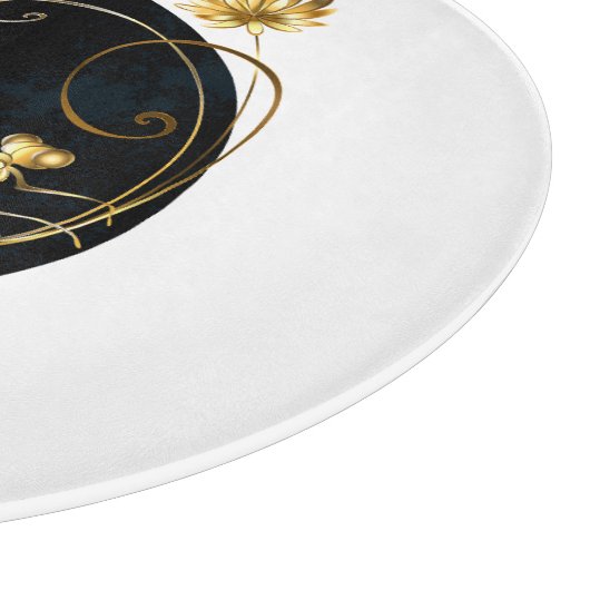 Goldene Libelle Schneidebrett (Ecke)