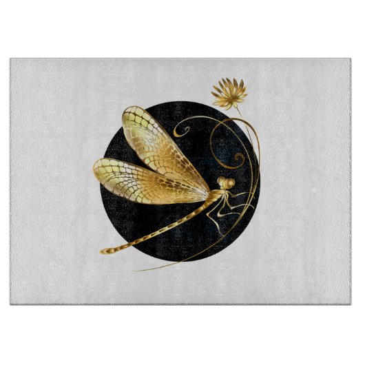 Goldene Libelle Schneidebrett (Vorderseite)